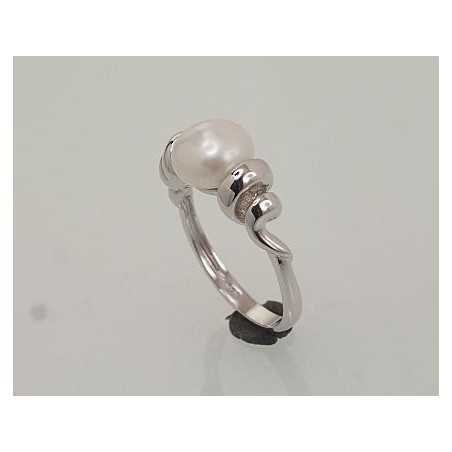 925° Genuine Sterling Silver ring, Stone: Fresh-water Pearl , Type: Women, 2101455(PRh-Gr)_PE
