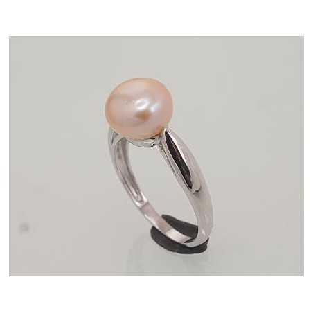 925° Genuine Sterling Silver ring, Stone: Fresh-water Pearl , Type: Women, 2101458(PRh-Gr)_PE-PI