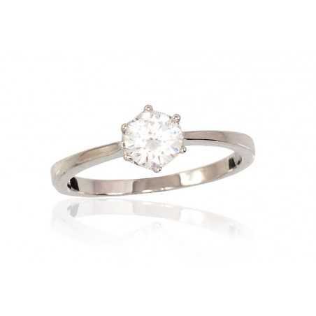 925° Genuine Sterling Silver ring, Stone: Zirkons , Type: Engagement rings, 2101615(PRh-Gr)_CZ