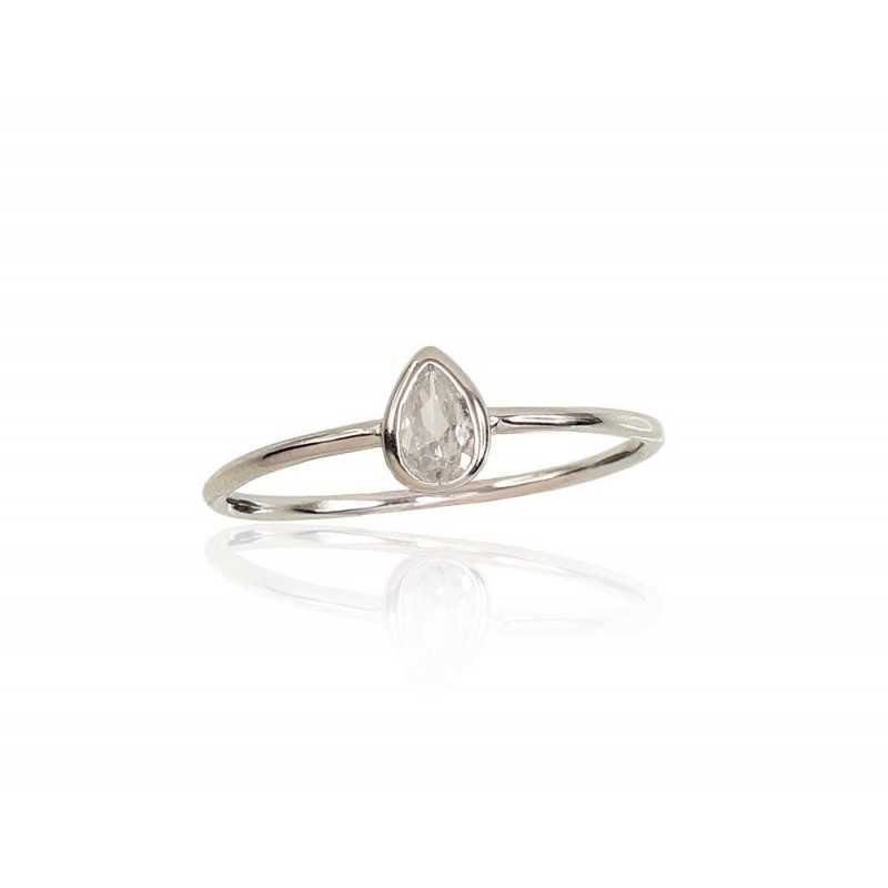 925° Genuine Sterling Silver ring, Stone: Zirkons , Type: Engagement rings, 2101639(PRh-Gr)_CZ