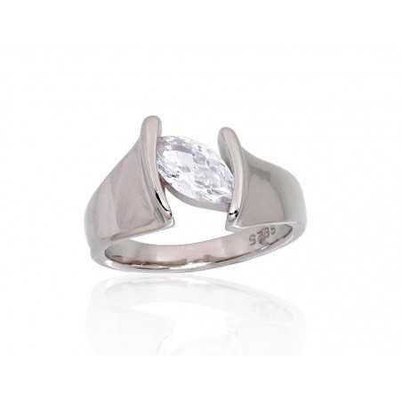 925° Genuine Sterling Silver ring, Stone: Zirkons , Type: Women, 2101711(PRh-Gr)_CZ