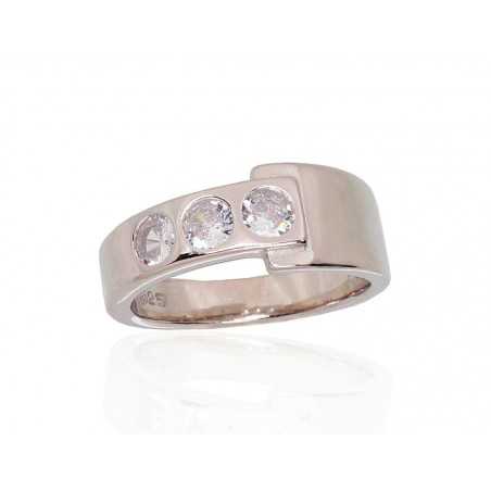 925° Genuine Sterling Silver ring, Stone: Zirkons , Type: Women, 2101712(PRh-Gr)_CZ