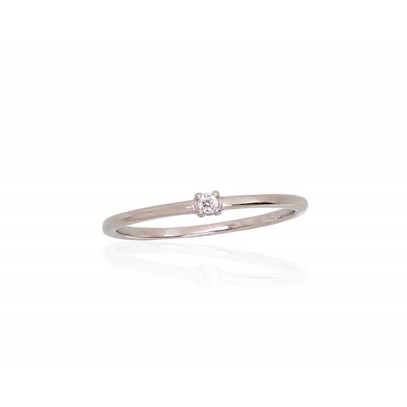 925° Genuine Sterling Silver ring, Stone: Zirkons , Type: Engagement rings, 2101717(PRh-Gr)_CZ