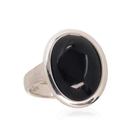 925° Genuine Sterling Silver ring, Stone: Onix , Type: Women, 2101728(PRh-Gr)_ON