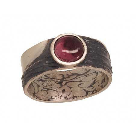 925° Genuine Sterling Silver ring, Stone: Garnet , Type: \\\"K-Exclusive\\\"  collection, 2101739(Matt+POx-MattBk)_GR-2