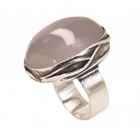 925° Genuine Sterling Silver ring, Stone: Pink Quarz , Type: \\\"K-Exclusive\\\"  collection, 2101747(POx-Bk)_KZPI