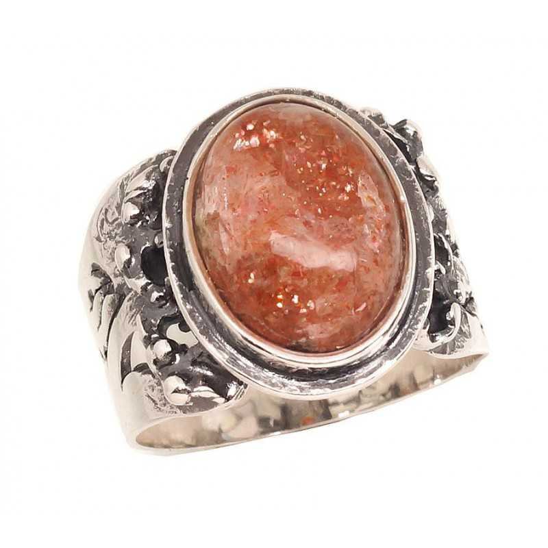 925° Genuine Sterling Silver ring, Stone: Avanturin , Type: \\\"K-Exclusive\\\"  collection, 2101750(POx-Bk)_AV
