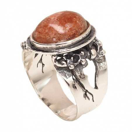 925° Genuine Sterling Silver ring, Stone: Avanturin , Type: \\\"K-Exclusive\\\"  collection, 2101750(POx-Bk)_AV