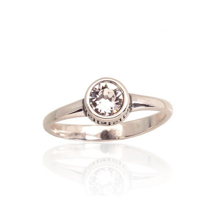 925° Genuine Sterling Silver ring, Stone: Zirkons , Type: Women, 2101758(POx-Bk)_CZ