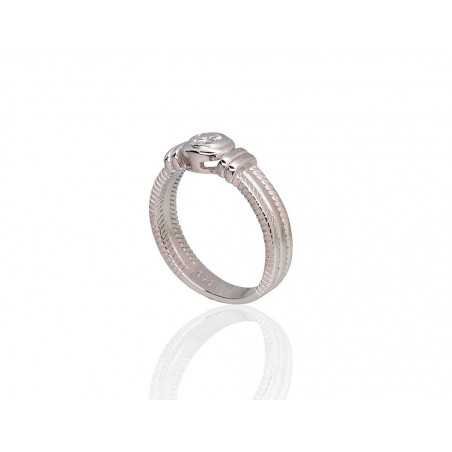 925° Genuine Sterling Silver ring, Stone: Zirkons , Type: Engagement rings, 2101796(PRh-Gr)_CZ