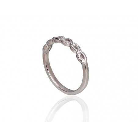 925° Genuine Sterling Silver ring, Stone: Zirkons , Type: Women, 2101801(PRh-Gr)_CZ