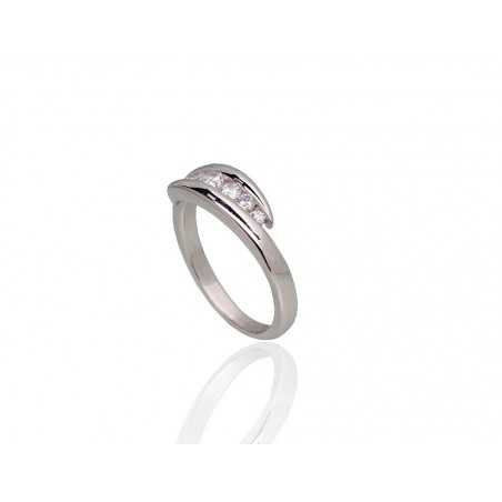 925° Genuine Sterling Silver ring, Stone: Zirkons , Type: Women, 2101803(PRh-Gr)_CZ