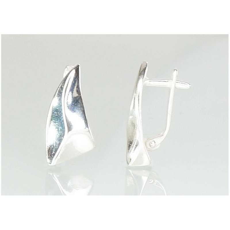 925°, Silver earrings with english lock, No stone, 2201076