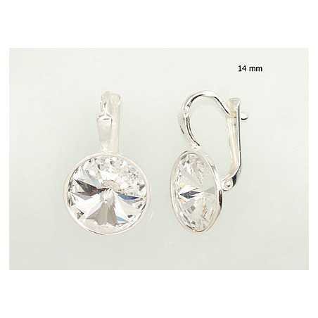 925°, Silver earrings with english lock, Swarovski crystals , 2201714_SV