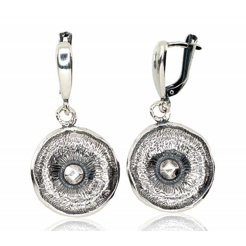 925°, Silver earrings with english lock, No stone, 2202110