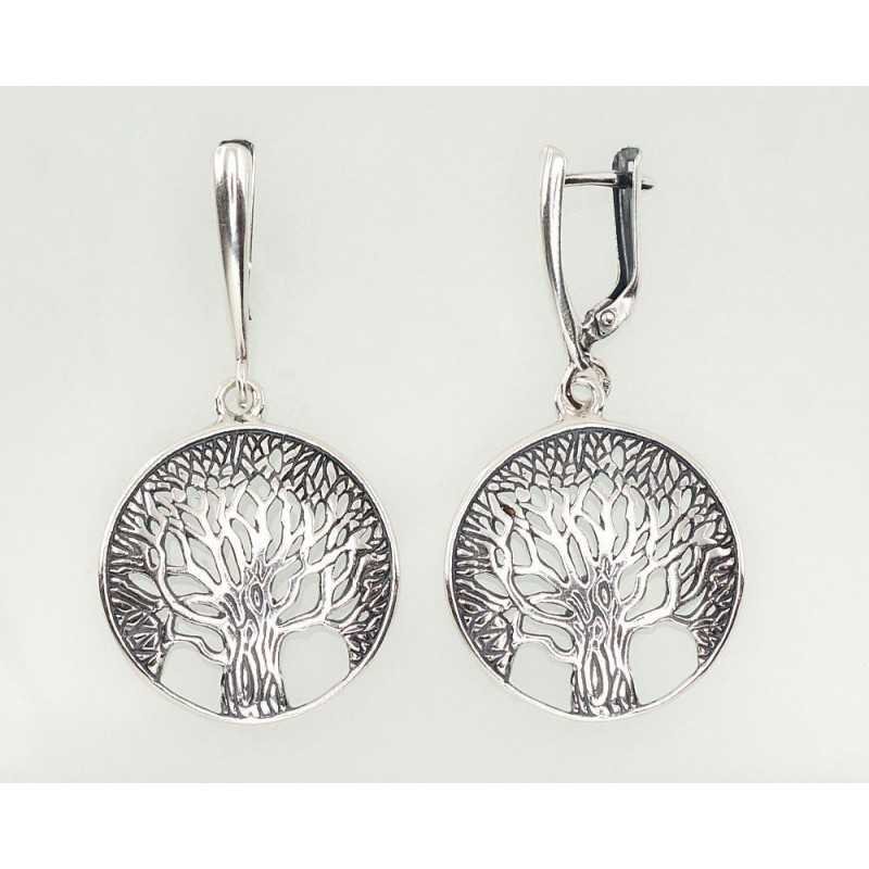 925°, Silver earrings with english lock, No stone, 2202115