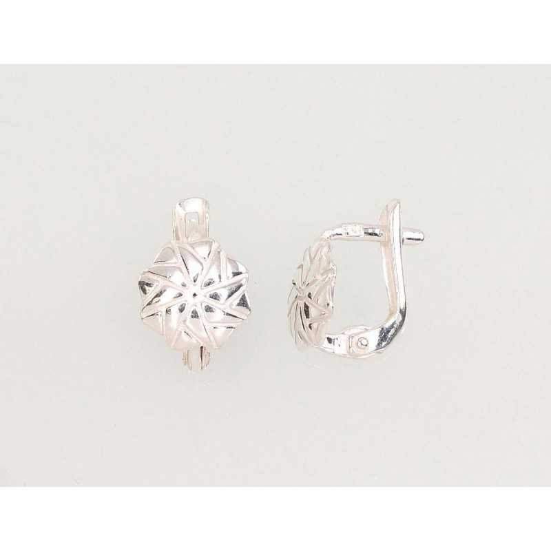 925°, Silver earrings with english lock, No stone, 2202476