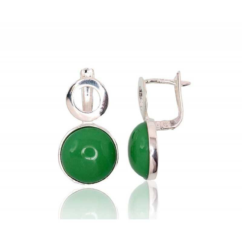 925°, Silver earrings with english lock, Plastic , 2202854_PC-LG