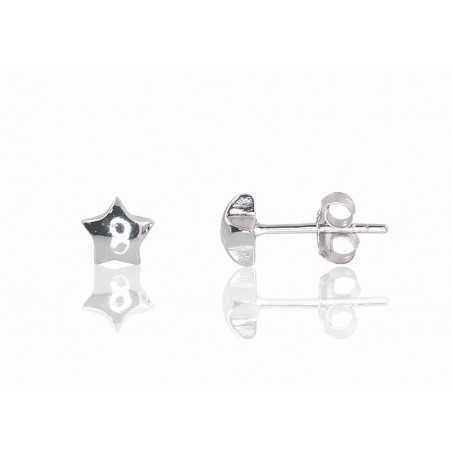 925° Silver Stud Earrings, Silver, No stone, 2202962(PRh-Gr)