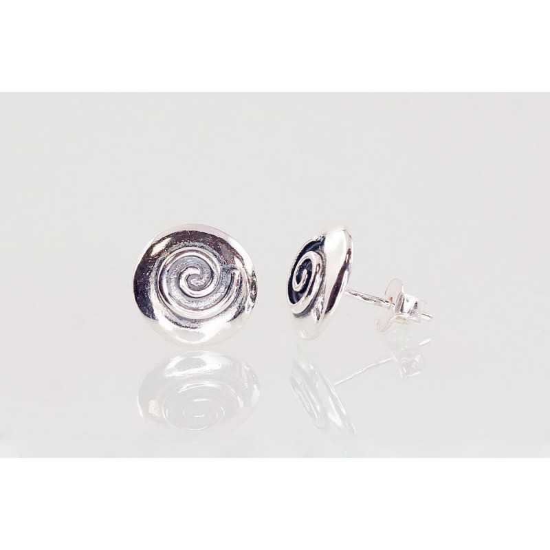 925° Silver Stud Earrings, Silver, No stone, 2203080(POx-Bk)