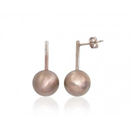 925° Silver Stud Earrings, Silver, No stone, 2203204(PRh-MattGr)