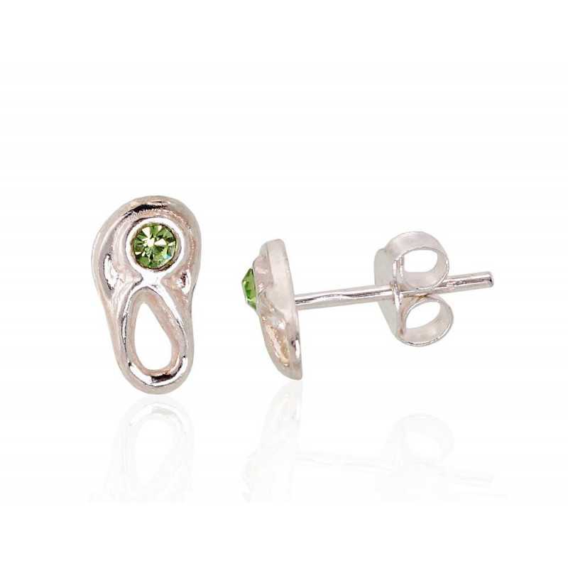 925° Silver Stud Earrings, Silver, Zirkons , 2203300(POx-Bk)_CZ-LG