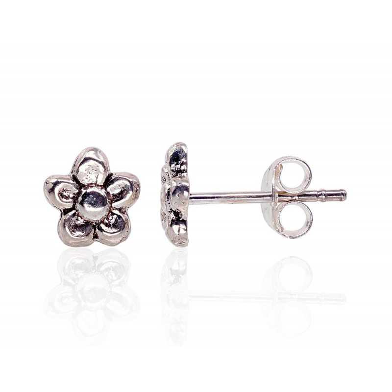 925° Silver Stud Earrings, Silver, No stone, 2203341(POx-Bk)