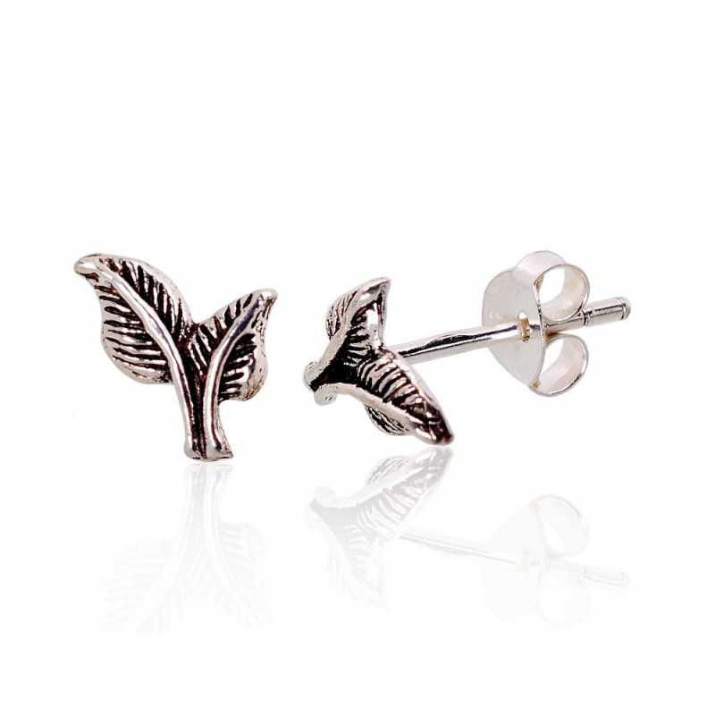 925° Silver Stud Earrings, Silver, No stone, 2203351(POx-Bk)