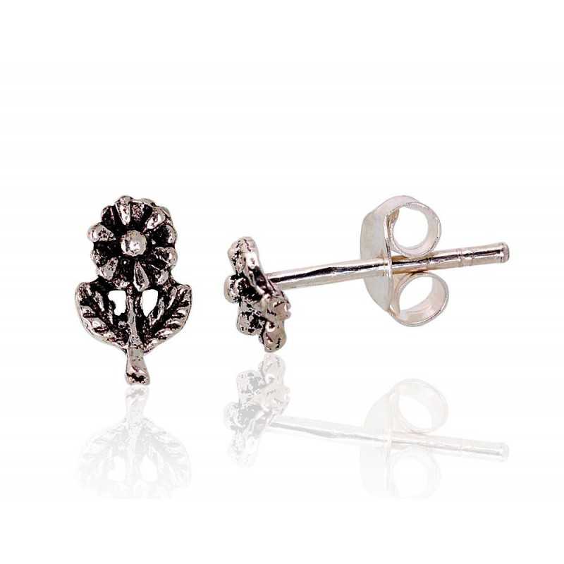 925° Silver Stud Earrings, Silver, No stone, 2203357(POx-Bk)