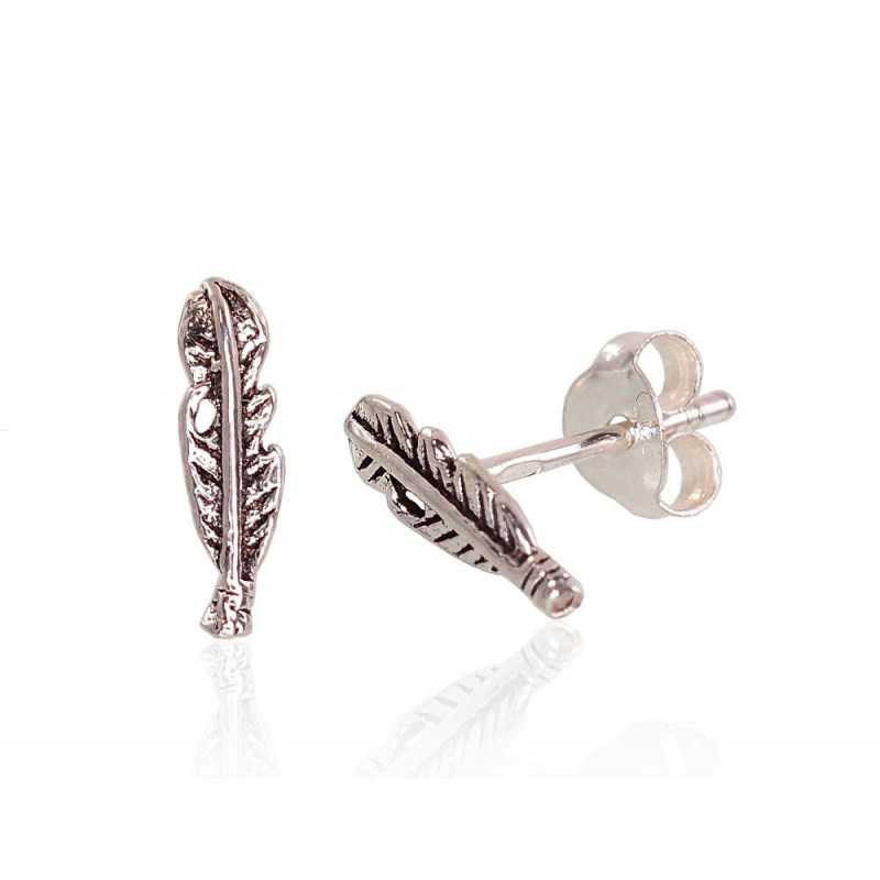 925° Silver Stud Earrings, Silver, No stone, 2203359(POx-Bk)