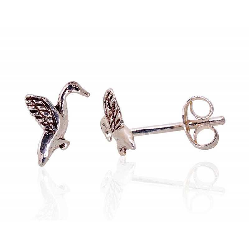 925° Silver Stud Earrings, Silver, No stone, 2203362(POx-Bk)