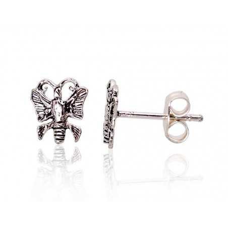 925° Silver Stud Earrings, Silver, No stone, 2203373(POx-Bk)