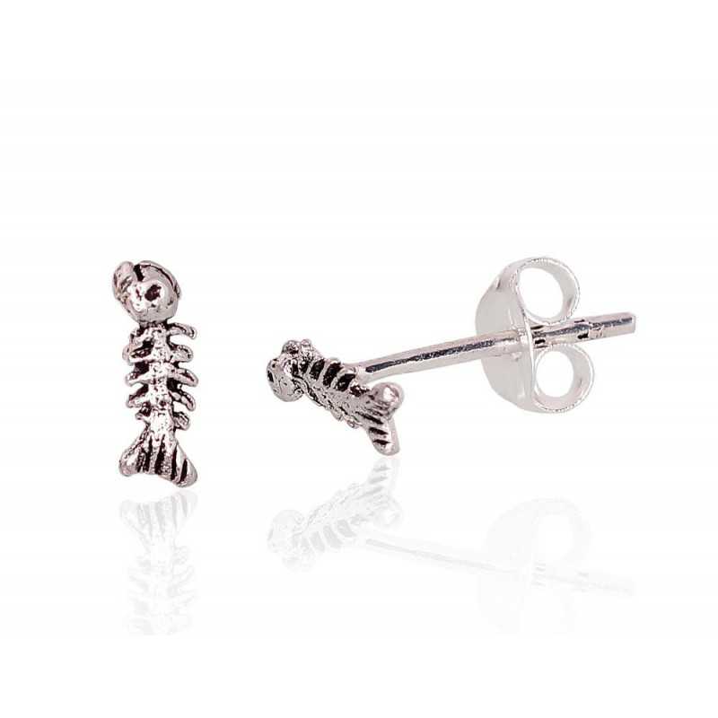 925° Silver Stud Earrings, Silver, No stone, 2203384(POx-Bk)