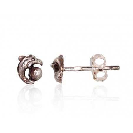 925° Silver Stud Earrings, Silver, No stone, 2203390(POx-Bk)