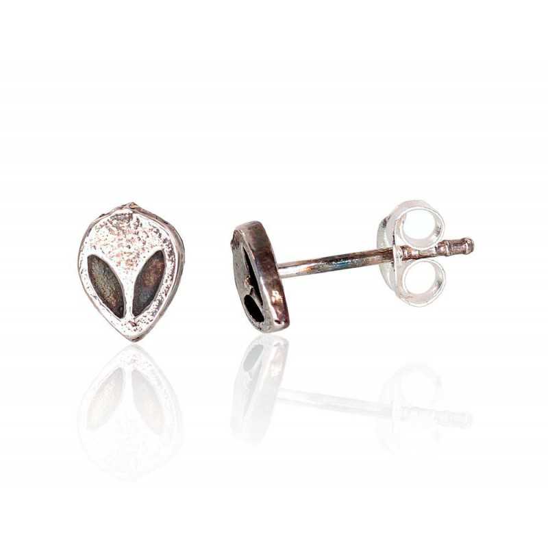 925° Silver Stud Earrings, Silver, No stone, 2203412(POx-Bk)