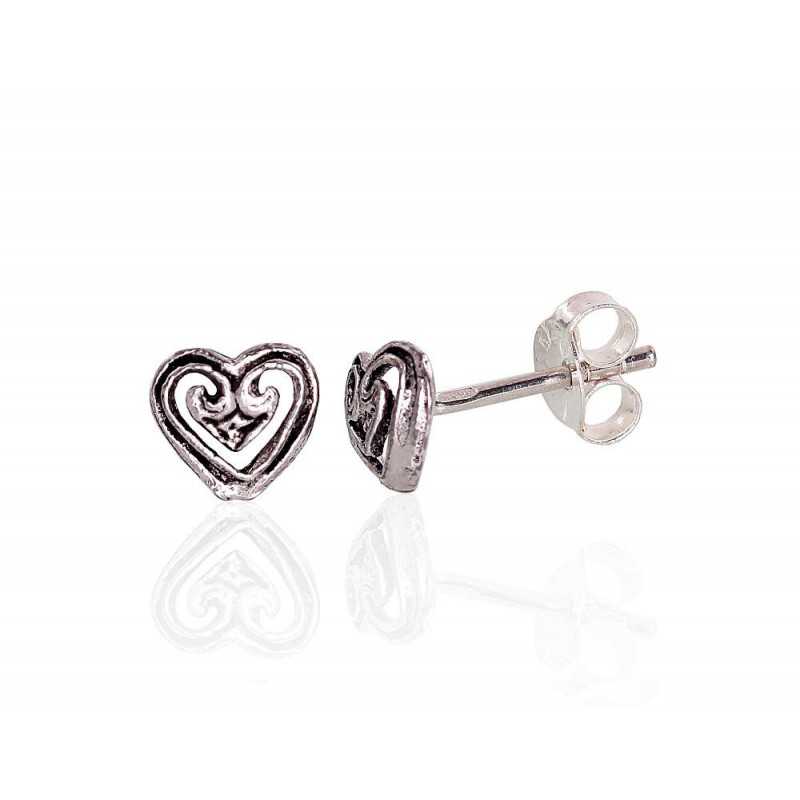 925° Silver Stud Earrings, Silver, No stone, 2203426(POx-Bk)