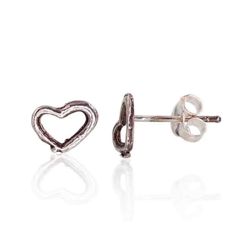 925° Silver Stud Earrings, Silver, No stone, 2203427(POx-Bk)