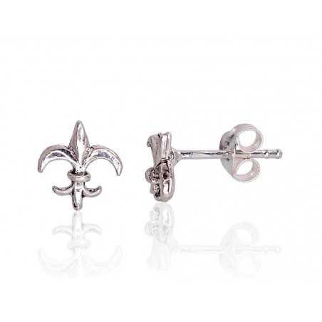 925° Silver Stud Earrings, Silver, No stone, 2203435(POx-Bk)