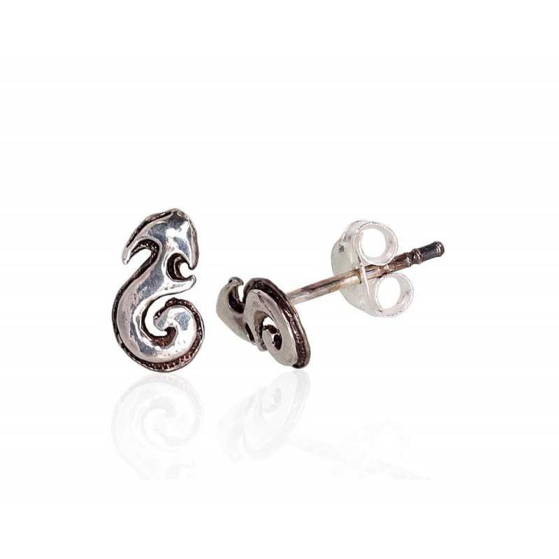 925° Silver Stud Earrings, Silver, No stone, 2203438(POx-Bk)