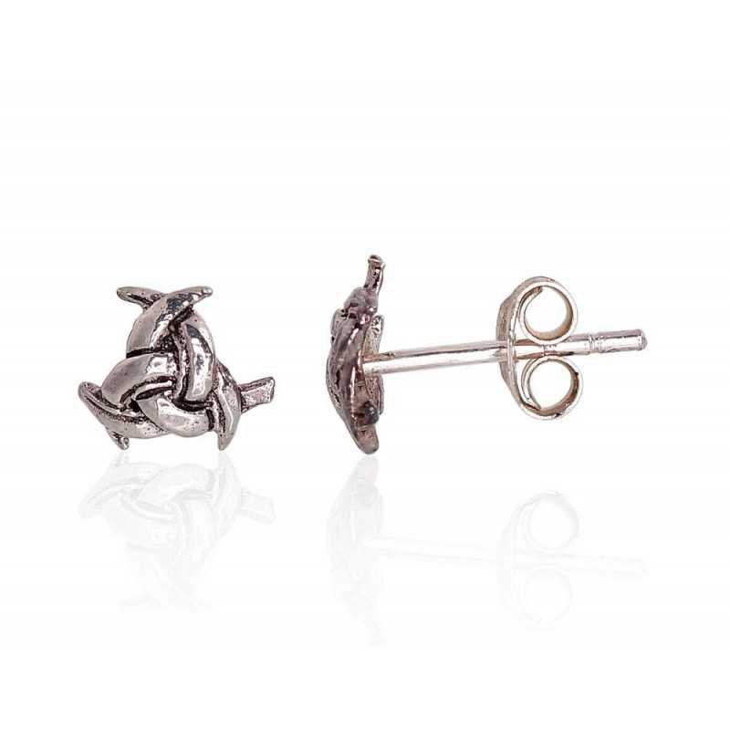 925° Silver Stud Earrings, Silver, No stone, 2203439(POx-Bk)