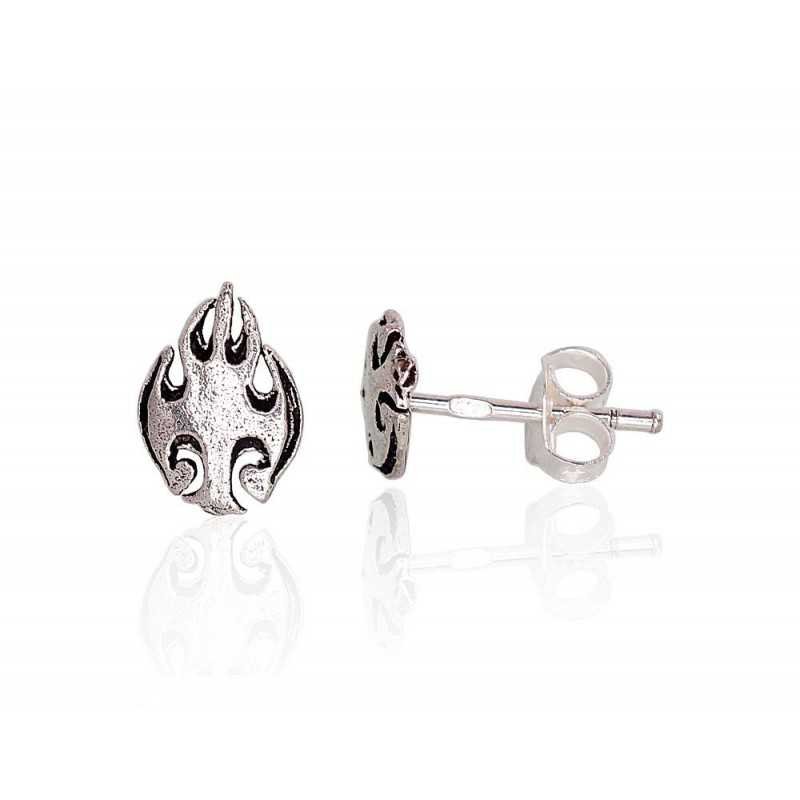 925° Silver Stud Earrings, Silver, No stone, 2203440(POx-Bk)