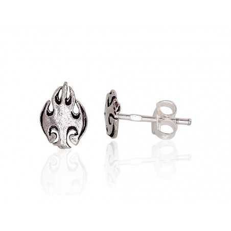 925° Silver Stud Earrings, Silver, No stone, 2203440(POx-Bk)