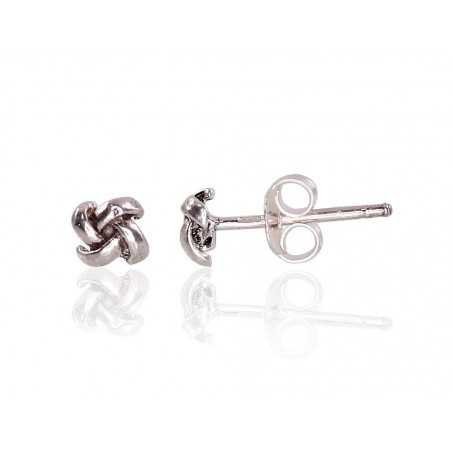 925° Silver Stud Earrings, Silver, No stone, 2203446(POx-Bk)