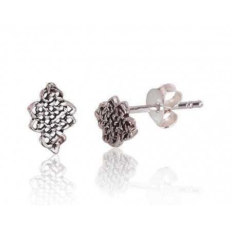 925° Silver Stud Earrings, Silver, No stone, 2203449(POx-Bk)