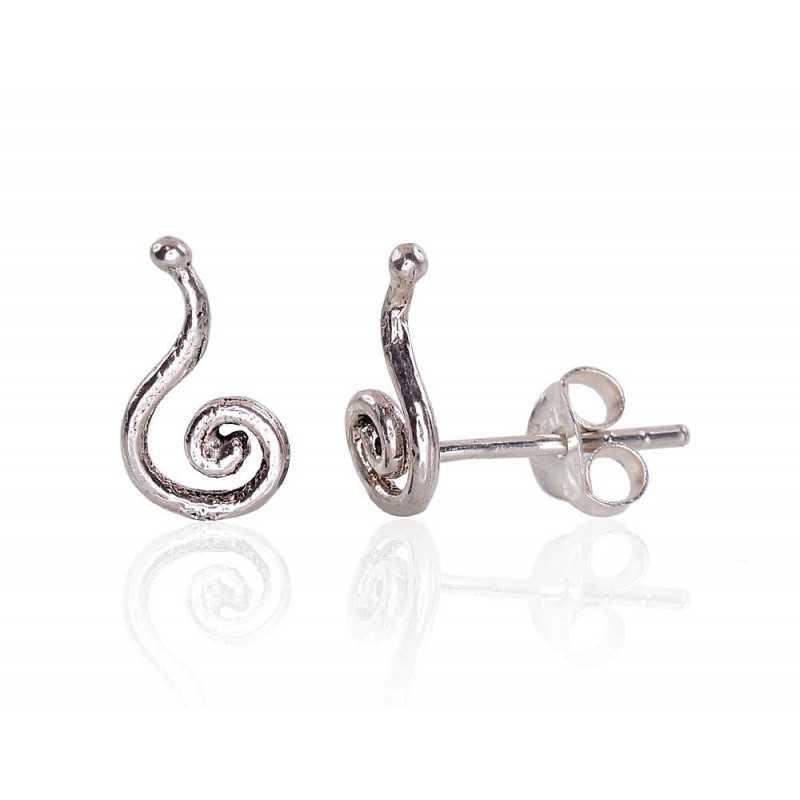 925° Silver Stud Earrings, Silver, No stone, 2203451(POx-Bk)