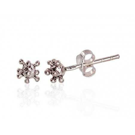 925° Silver Stud Earrings, Silver, No stone, 2203452(POx-Bk)
