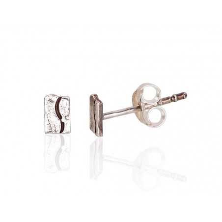 925° Silver Stud Earrings, Silver, No stone, 2203459(POx-Bk)