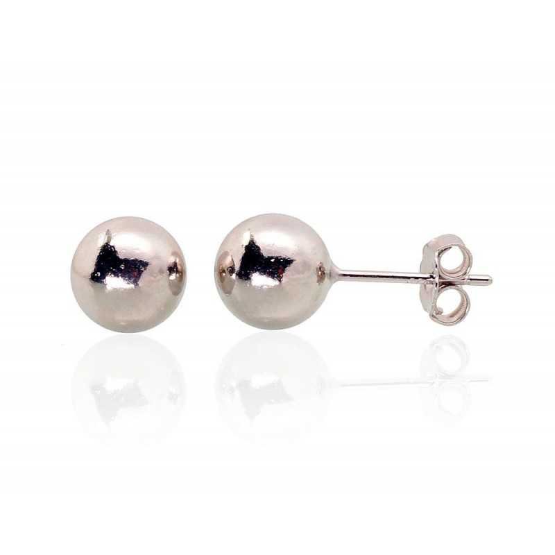 925° Silver Stud Earrings, Silver, No stone, 2203476(PRh-Gr)