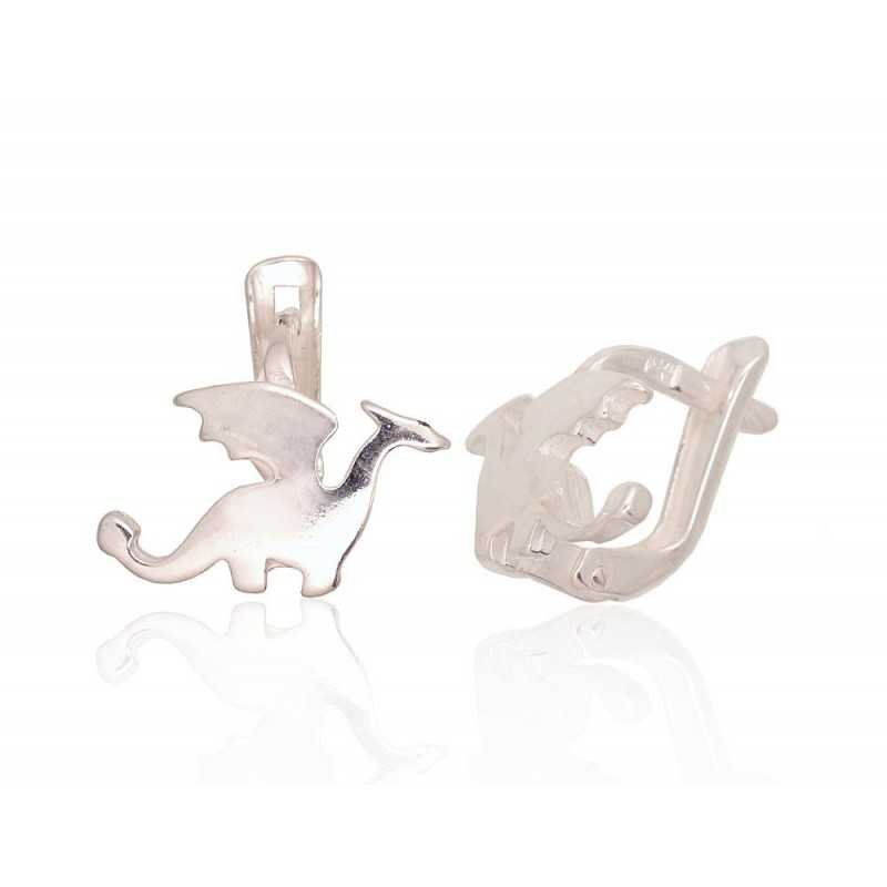 925°, Silver earrings with english lock, No stone, 2203617