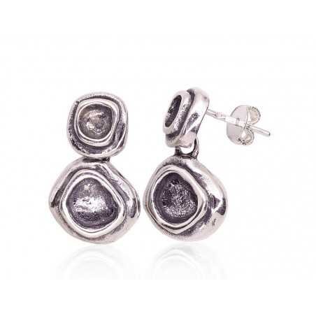 925° Silver Stud Earrings, Silver, No stone, 2203662(POx-Bk)